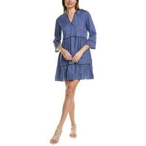 Sigrid Olsen Blue Patterned Dress